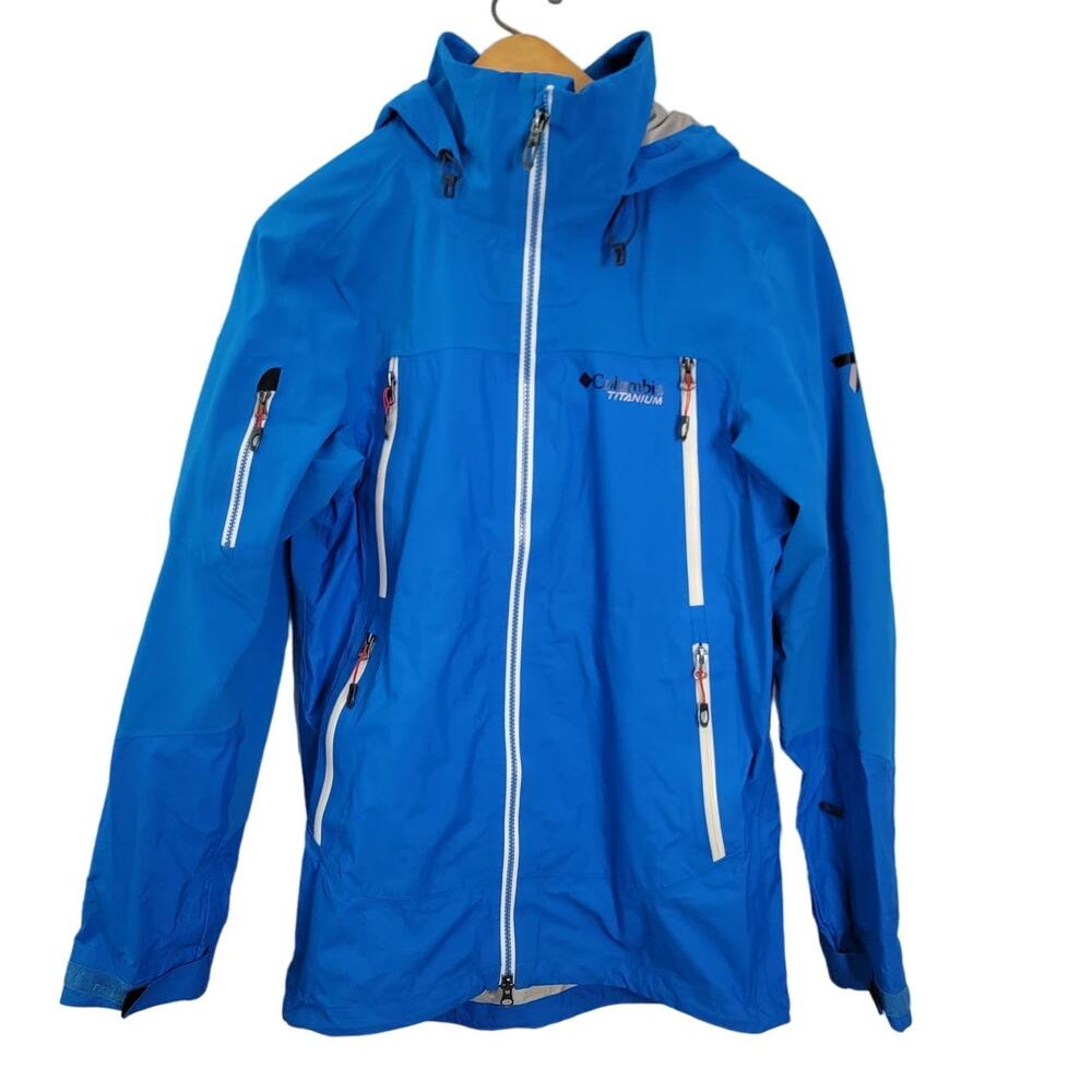 Columbia Titanium A-basin Ripper Jacket Size S Blue Rain Winter Shell